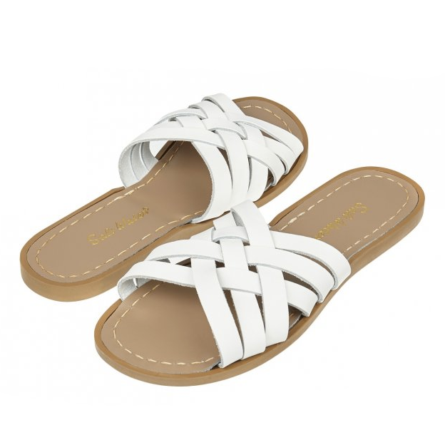 Sandalettes Retro Slide White