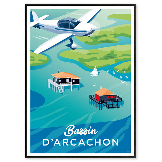 carte-postale-bassin-d-Arcachon-les-affichistes