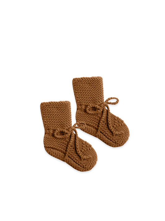 knit booties chaussons en maille