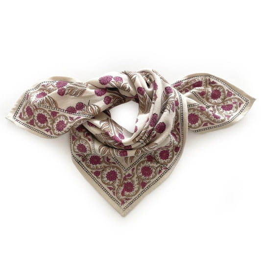 Small foulard Manika "Bouton d'Or" Coquillage