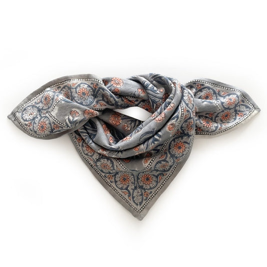 Small foulard Manika "Bouton d'Or" Tempête